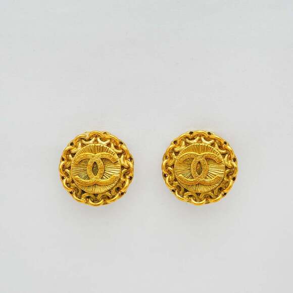 CHANEL Authentic Gold Earrings